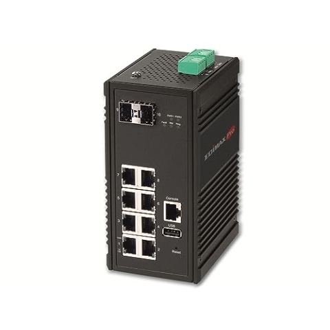 Edimax IGS-5208-8 Port Gigabit Web-Managebarer Industrie-Switch mit 2 SFP-Steckplätzen