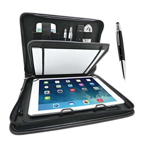 Wedo 587590101 Elegance Organizer (für Tablet PC 24,6 cm (9,7 Zoll) bis 26,7 cm (10,5 Zoll), inkl. Touch Pen, mit Universalhalter) schwarz