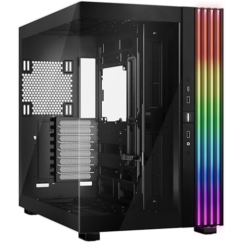 be quiet! Light Base 900 DX Black PC-Gehäuse, atemberaubender Panorama-Blick, Show Case, Dual Chamber Design, massiver ARGB LED-Streifen, invertiert und horizontal nutzbar, E-ATX Mainboard kompatibel