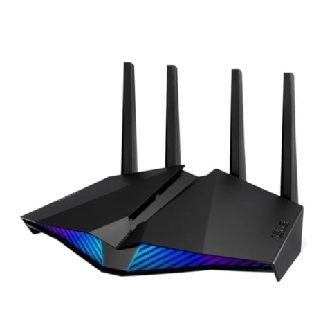 ASUS RT-AX82U 5400 Dual Band + Wi-Fi 6 Gaming-Router, PS5-kompatibel, bis zu 600 m² und über 30 Geräte, mobiler Spielmodus, ASUS AURA RGB, lebenslange kostenlose Internetsicherheit, Mesh-WLAN-Unterstützung, Gaming-Port