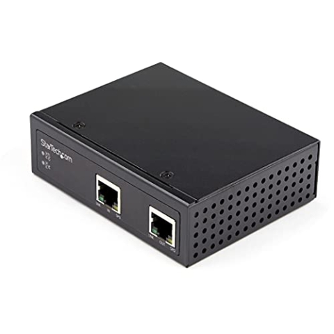 StarTech.com Industrial Power over Ethernet Gigabit Extender mit einem Port - 60 W 802.3bt PoE / PoE + / PoE ++ - 100 m - Gigabit PoE Repeater - IP-30 - -40°C bis 75°C (POEEXT1G60W)