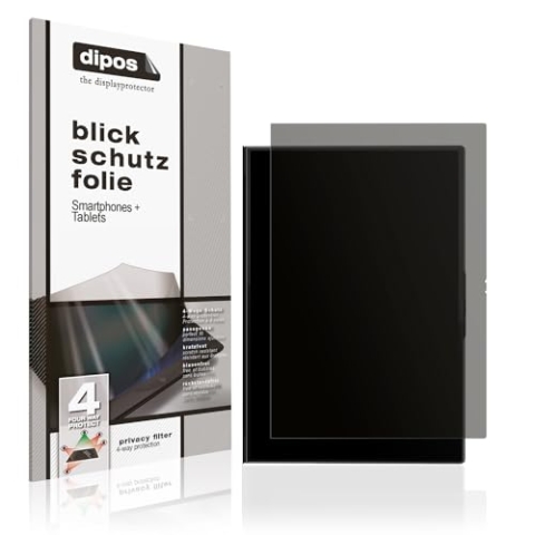 dipos I Blickschutzfolie kompatibel mit Lenovo ThinkBook Plus Gen2 13,3 Zoll Display-Schutzfolie matt mit 4-Wege Sichtschutz-Effekt