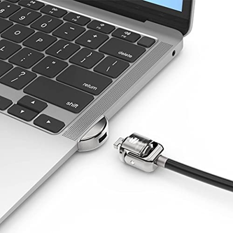 Maclocks Air 2020 Lock Sicherheitsleiste mit verschlüsseltem Kabelschloss, MBALDG02KL