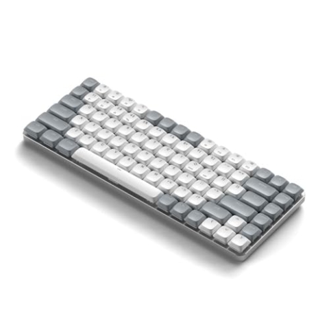 SATECHI SM1 75% mechanische Tastatur, LED-Hintergrundbeleuchtung Bluetooth, 84 Tasten kompakte drahtlose Tastatur, Gaming, für Mac und Windows – QWERTY US English Layout