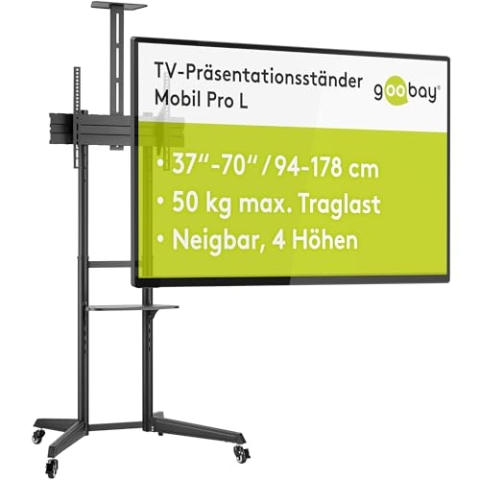 Goobay 59508 Support Pour téléviseur 177,8 cm (70") Noir