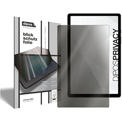 dipos 1x Blickschutzfolie kompatibel mit Samsung Galaxy Tab A8 10.5 Zoll (2021), Anti-Shock Schutz-Folie, für die Sitznachbarn bleibt das Display schwarz