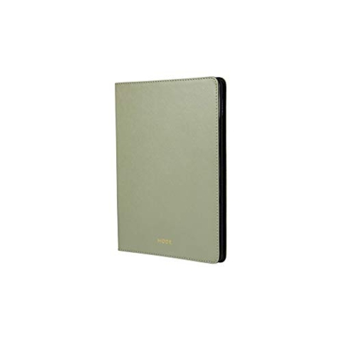 dbramante1928 Echtleder Schutzhülle für Apple iPad 9,7" (2017 / 2018) [Modell: Tokyo I Saffiano-Leder I Handgefertigt I Standfunktion I Olivgrün] - TONIOLGR5188