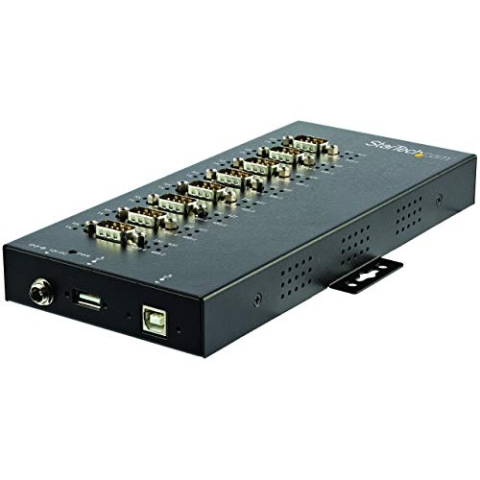 StarTech.com 8 Port industrieller USB auf RS232/ 422/ 485 Serieller Adapter - 15kv ESD Schutz - USB zu Seriell Adapter