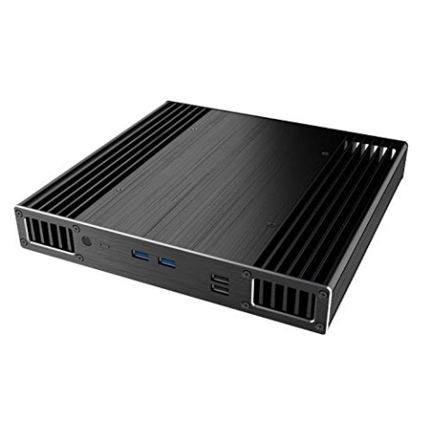 Akasa Plato X7D | Intel 7th Gen NUC (Dawson Canyon) | 38,5mm hoch | PC Lüfterloses Gehäuse | Aluminium | VESA | CPU Kühlung | 2,5" SSD HDD | A-NUC39-M1B