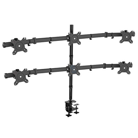 HFTEK - Bildschirmhalterung Für 6 Monitore Von 15 Bis 27 Zoll VESA 75/100 Arm Halterung Mount Monitorständer Fernseher - HF360C