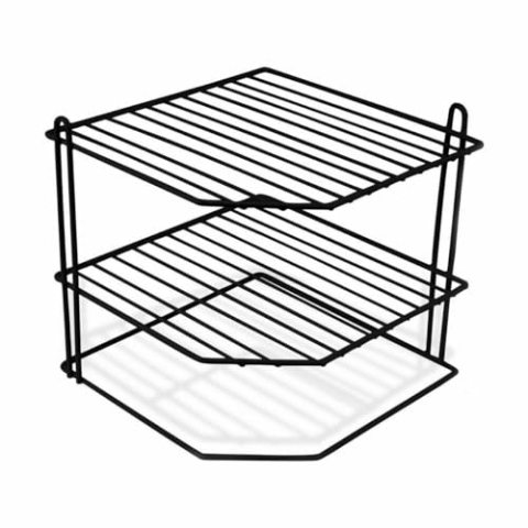 Confortime Ecktellerständer, Schwarz, 22 x 22 x 25 cm (8 Stück)