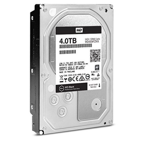 WD Black 4TB Performance Desktop Hard Disk Drive - 7200 RPM SATA 6 Gb/s 64MB Cache 3.5 Inch