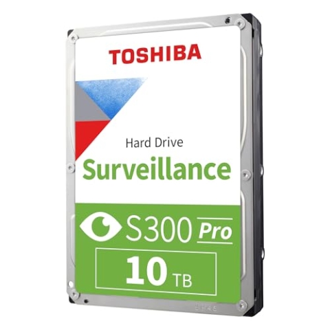 TOSHIBA S300 PRO 10TB Security HDD – 7200RPM, 512MB Cache, MD10ADA10TV