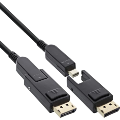 InLine DisplayPort 1.4 AOC Kabel, 8K 4K, 240Hz, abnehmbare Stecker, Länge 30m, 17230O