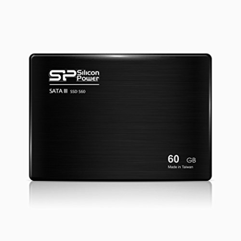 Silicon Power SP060GBSS3S60S25 SSD 60GB (6,4 cm (2,5 Zoll), SATA III, S6) schwarz