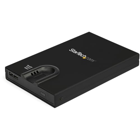 StarTech.com Externes Festplattengehäuse (verschlüsselt, Zugriff per Fingerabdruck, USB 3.0, 2,5 Zoll SATA)