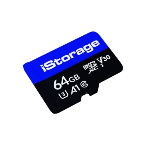 iStorage microSD Card 64GB, Encrypt Data stored on iStorage microSD Cards Using datAshur SD USB Flash Drive, Compatible with datAshur SD Drives only