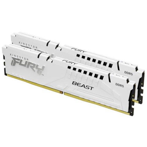 Kingston Fury Beast Weiß DDR5 32GB (2x16GB) 6000MT/s CL36 DIMM Desktop Gaming Speicher Kit mit 2 AMD Expo und Intel XMP - KF560C36BWE2K2-32