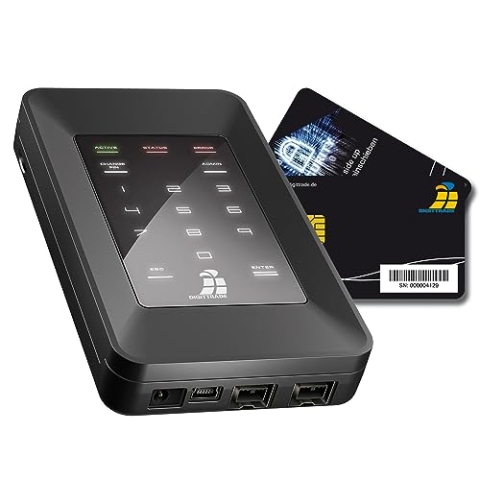 Digittrade HS256S 1TB SSD Externe Festplatte (6,35 cm (2,5 Zoll) USB 2.0) mit 256-Bit AES Hardware-Verschlüsselung, Smartcard und PIN schwarz