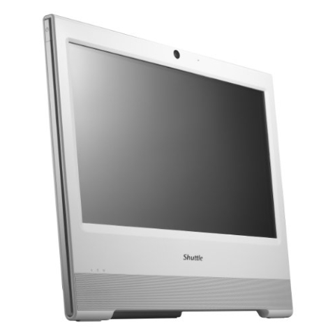 SHUTTLE X5031TA White 39,6 cm (15,6 Zoll) All-in-One Desktop-PC (Intel Atom D2550, 2,1GHz, 2GB RAM, 320GB HDD, Intel GMA 3650, Win 7 HP) anthrazit
