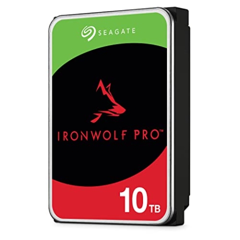 Seagate IronWolf Pro 10TB NAS interne Festplatte HDD, CMR, 3.5 Zoll SATA 6Gb/s 256MB Cache, inkl. 3 Jahre Rescue Service, Modellnr.: ST10000NE000