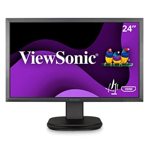 Viewsonic VG2439SMH-2 59,9 cm (24 Zoll) Büro Monitor (Full-HD, VA-Panel, HDMI, DP, Lautsprecher, Höhenverstellbar, USB Hub, 4 Jahre Austauschservice) Schwarz