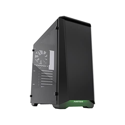 Phanteks PH-EC416PTG_BK Eclipse P400 Steel ATX Mid Tower Case Satin Black, Tempered Glass Edition Cases