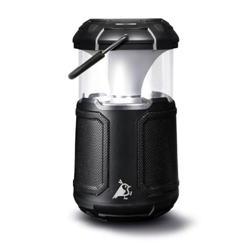 Aqiila 3-in-1 Outdoor Laterne, Bluetooth-Lautsprecher und Powerbank, 2x10W, 360° RGB LED Lampe, 10000mAh Akku, 1x USB-C, 1x USB-A, multifunktionale Campinglampe dimmbar, IPX5 wasserdicht, Soundbird