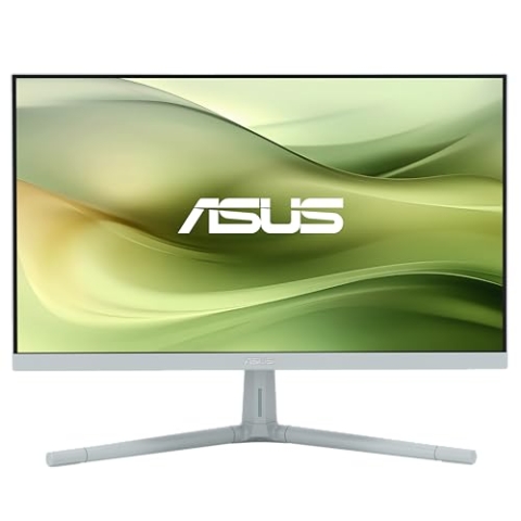 ASUS Eye Care VU249CFE-G - 24 Zoll Full HD Monitor - 100 Hz, 1ms MPRT, AdaptiveSync, GreenProduct, Epeat Gold - IPS Panel, Vesa 75x75, 16:9, 1920x1080, HDMI, USB-C mit 15W PD, ergonomisch, grün-grau
