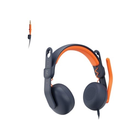 Logitech Zone Learn kabelgebundenes Headset mit Mikrofon für Schüler, Bequeme und verstellbare Passform für Kinder, 3,5 mm AUX, für Windows/macOS/iPadOS/Android/Mobilgeräte - On-Ear, Blau