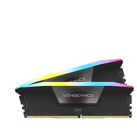 CORSAIR Vengeance RGB DDR5 RAM 32GB (2x16GB) 6000MHz CL36 Intel XMP iCUE Kompatibler Computerspeicher - Schwarz (CMH32GX5M2B6000C36)