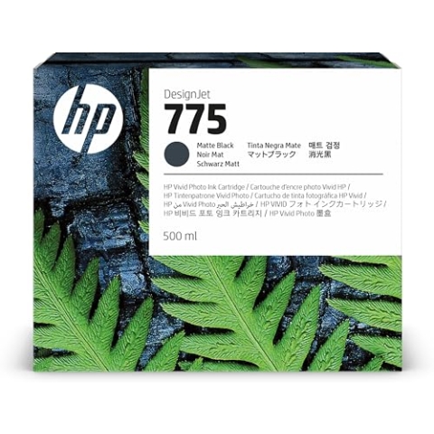 HP 775 500-ML Matte Black Ink 775 500-ml Matte Black Ink, W126475203 (775 500-ml Matte Black Ink 775 500-ml Matte Black Ink Cartridge, Standard Yield, 500 ml, 1 pc(s), Single)