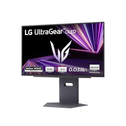 LG, 27zoll, Ultragear QHD Wide, 68.4cm, 16:9, Super Resolution, 2560 x 1440, 480Hz, 0.03ms, HDR10, AMD FreeSync, DCI-P3, DisplayHDR 400, 27GX790A-B.AEU - Schwarz
