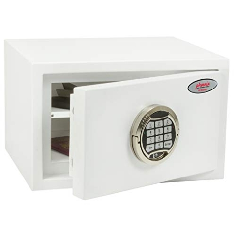 Phoenix SS1181E Fortress Stufe S2 Tresor Safe Elektronik Sicherheitsschloss Möbeltresor 220 x 350 x 300 mm, Weiss