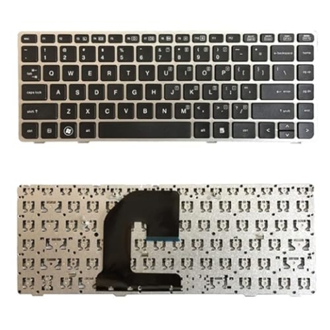 High-Tech Place US-Tastatur mit silberfarbenem Rahmen für HP EliteBook 8470B 8470P 8470 8460 8460p 8460w ProBook 6460 6460b 6470