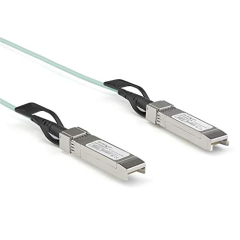StarTech.com SFP+ Kabel (2 m, 10 GbE, Dell EMC AOC-SFP-10G-2M kompatibles SFP+ AOC Kabel, aktives Glasfaserkabel, Mini-GBIC)