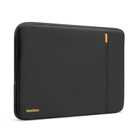 tomtoc 360° Schutzhülle Laptop Hülle für 16 Zoll MacBook Pro M3/M2/M1 Pro/Max A2991 A2780 A2485 A2141 2023-2019 Stoßfest Wasserabweisend Ultrabook MacBook Tasche Case mit Zubehörtasche Schwarz