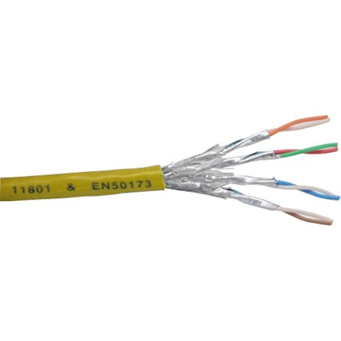 InLine 76499Y Patchkabel Cat.6 S/FTP (PiMf), gelb, AWG27, PVC, CU, 100m