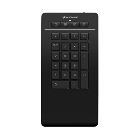 3Dconnexion Numpad Pro (Kabelloser Nummernblock, Bluetooth, USB-C), Mattschwarz