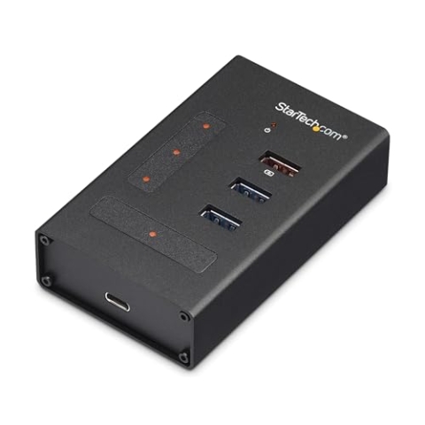 StarTech.com USB Hub 4 Port - Metall - USB-C zu 3x USB-A und 1x USB-C - USB 3.0 - 5GBit/s - Industrieller USB Hub - USB Hub mit Typ C (HB30C3A1CST)