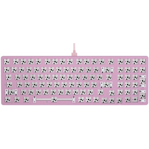 Glorious Gaming GMMK 2 Full Size (96%) Barebones (Frame Only) – Mechanisches Gaming-Tastaturgrundgerüst, Fullsize (96%), Aluminium, individuell anpassbar, RGB, Amerikanisch/ANSI Layout - Rosa