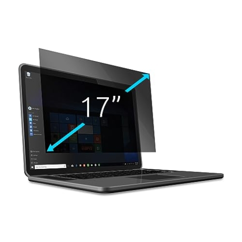 Kensington Blickschutzfilter für Laptops 17 Zoll, 16:10, Geeignet für Dell, HP, Lenovo, ASUS, Acer, DSGVO-konform, Für mehr Datensicherheit, Mit Blaulichtfilter und Blendschutz, 626473