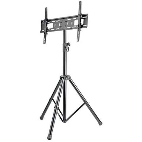Manhattan Universal TV-Ständer mit Stativbeinen ( Komfortabel transportierbar - 37" bis 70" bis zu 35 kg ) schwenkbar neigbar höhenverstellbar schwarz 461412