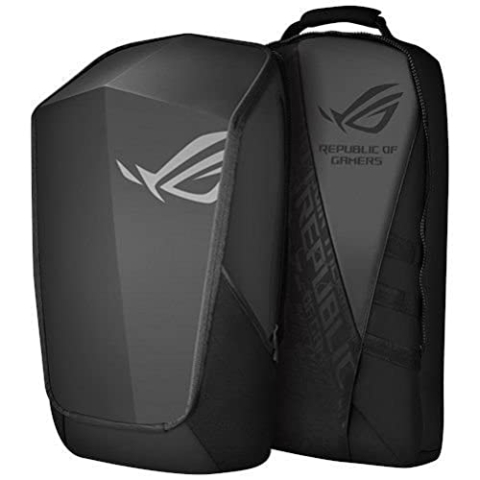 ASUS ROG Ranger 2-in-1 Gaming Rucksack (für Notebooks bis zu 17 Zoll, abnehmbare Fächer, ergonomische Schultergurte) schwarz