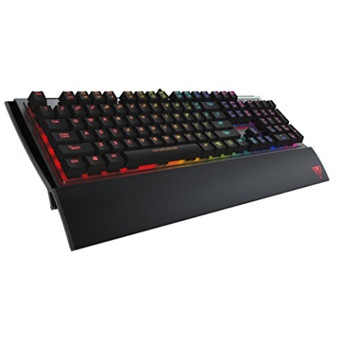 Patriot Memory Viper V760 – Mechanische Gaming Tastatur, RGB-Beleuchtung, braune Schalter – Brown Switches (Kailh), 104 programmierbare Tasten, 6 Multimedia Tasten, Handballenauflage, DE-Layout (QWERTZ)