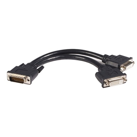 StarTech.com DMS-59 (DMS-60) Adapter Y Kabel, DMS59 LFH59 (LFH60) (Stecker) 2 x DVI I (Buchse) 29 pin, 2 Monitore, Kabellänge 20,3cm