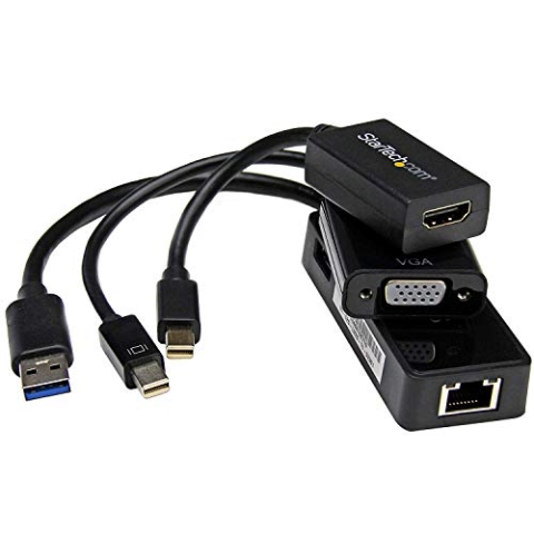 StarTech.com 3-in-1 Adapter Kit für Surface und Surface Pro / Surface Pro 3 / Surface 3 - mDP auf HDMI oder VGA - USB 3.0 zu GbE