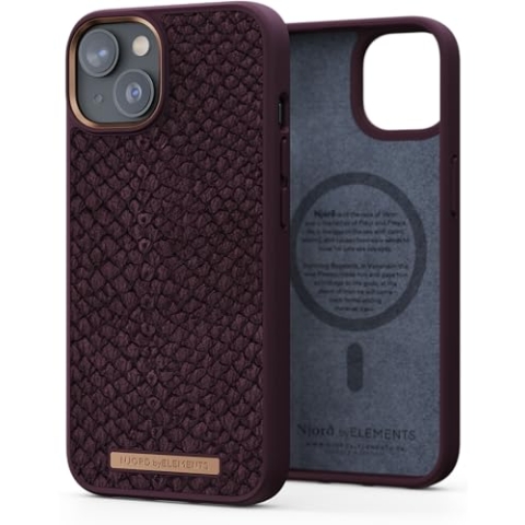 NJORD Salm.Leather MAGSAFE Schutzhülle für iPhone 14 (6.1), Rost