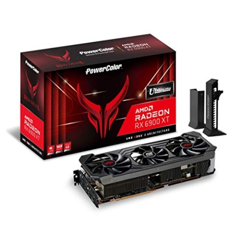 PowerColor Red Devil AMD Radeon RX 6900 XT Ultimate Gaming Grafikkarte mit 16 GB GDDR6 Speicher, angetrieben von AMD RDNA 2, HDMI 2.1 One Size
