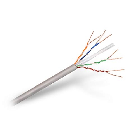 AISENS Netzwerkkabel, RJ45, Cat.6, UTP, starr, Awg24, Grau, 100 m
